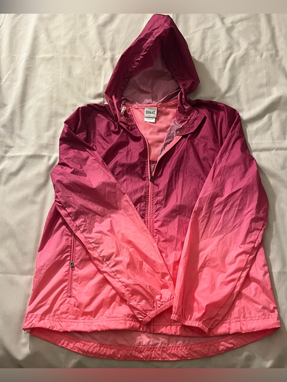 Everlast Pink Ombre Hooded Windbreaker Size M